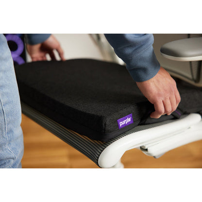 Front right view of Purple Black Double Seat Cushion