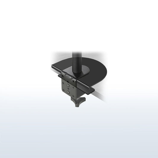 Sturdy reinforcement brackets for clamping on monitor mounts.