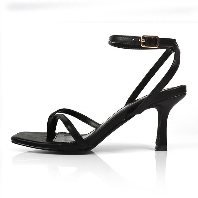 Frankie Heel Sandal Black