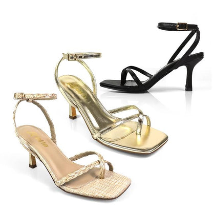 Frankie Heel Sandal Black