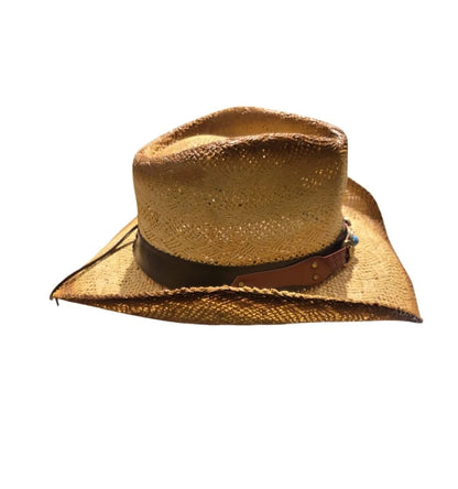 Desert Trail Straw Cowboy Hat with Turquoise Detail