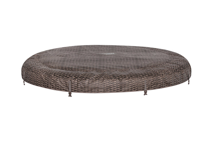 SaluSpa St. Moritz AirJet Hot Tub Top Cover Replacement, Brown Wicker