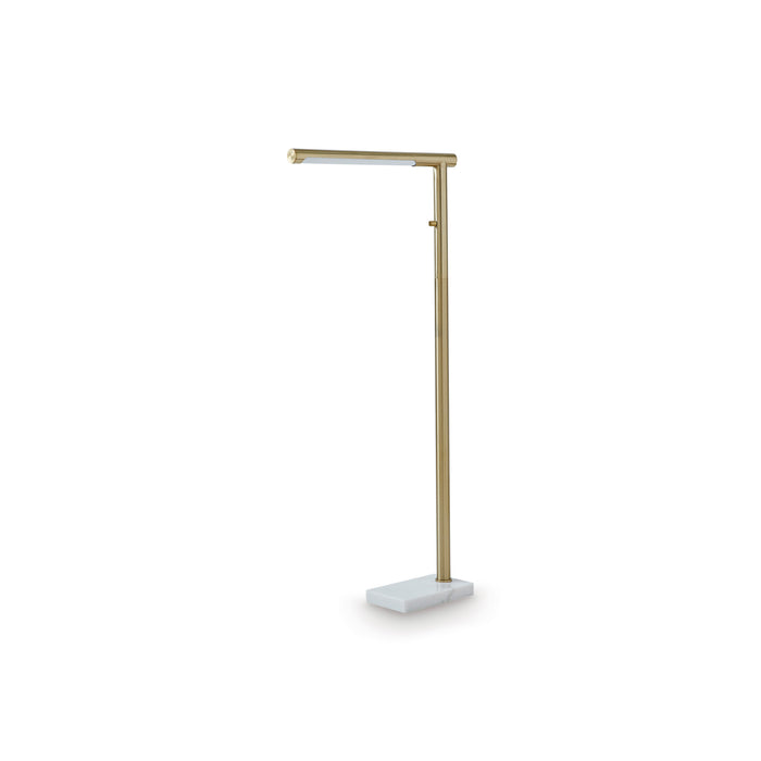Front right view of Floor Lamps (40"+) Gold Santiford Floor Lamp