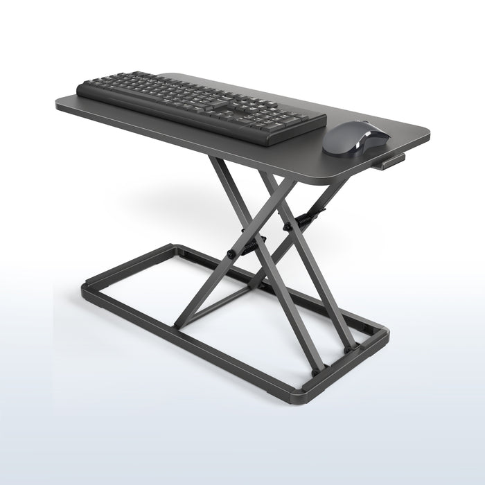 Single Top Manual Lift Keyboard Riser on a blue white gradient background