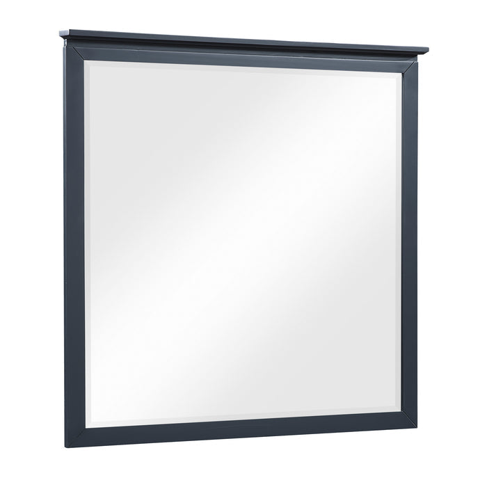Front right view of Sloane Navy Mirror