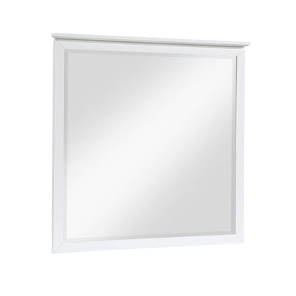 Front right view of Sloane White Mirror