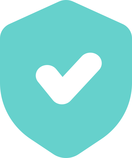 A blue shield icon with a check mark in the center, representing protection or security.