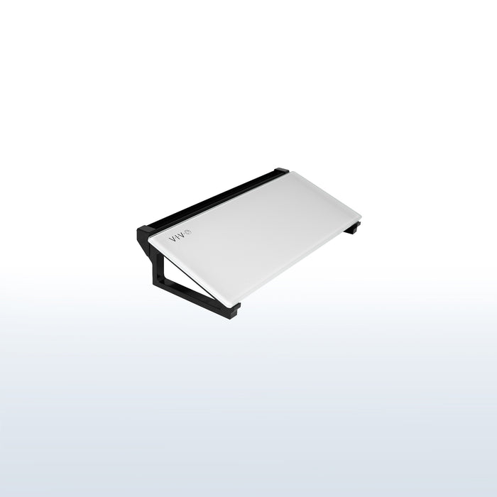 Glass 16in x 7in Desktop Whiteboard with Steel Frame