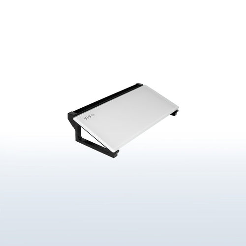 Glass 16in x 7in Desktop Whiteboard with Steel Frame