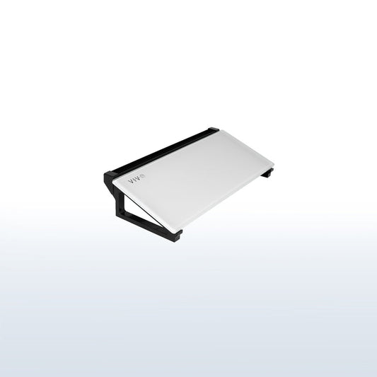 Glass 16in x 7in Desktop Whiteboard with Steel Frame