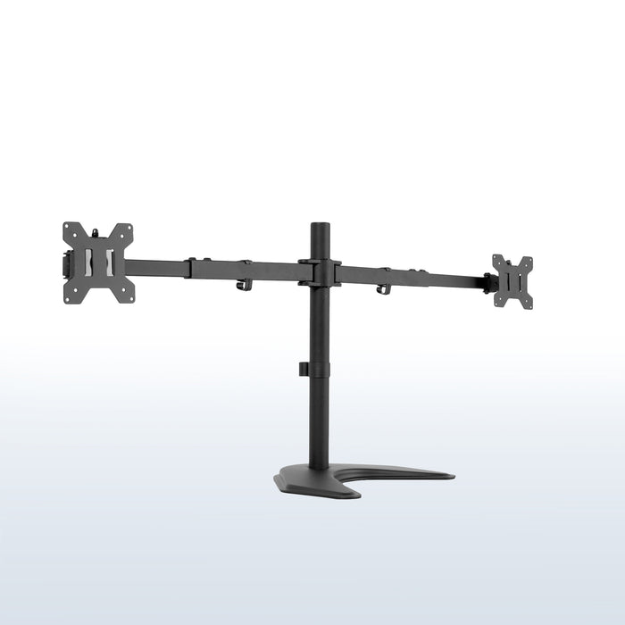 Sturdy and adjustable dual monitor mount