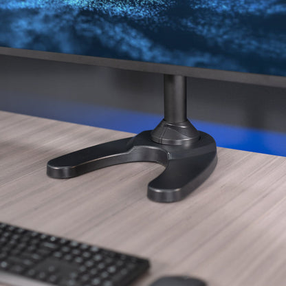 Freestanding base guarantees a solid hold.