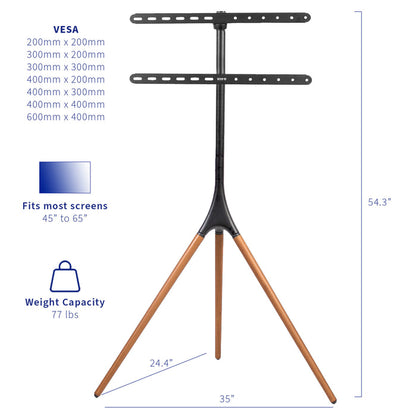 Tripod easel studio TV stand.