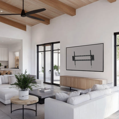 Extra large TV mount from VIVO in living room setting.