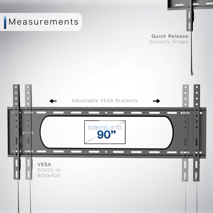 Heavy duty TV mount holding up to 176lbs.