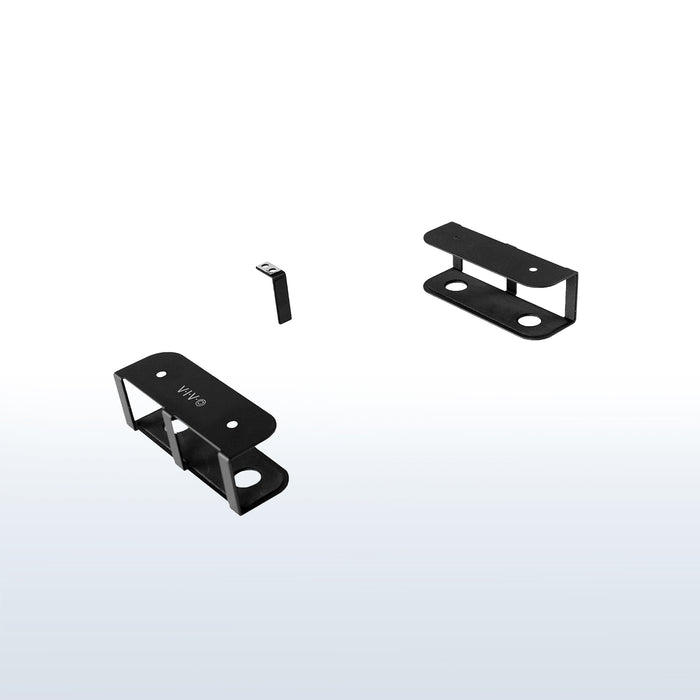 Under desk storage mount brackets.