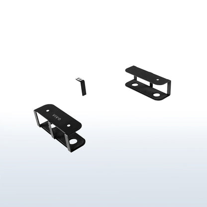 Under desk storage mount brackets.