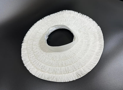 Fringe Straw Sun Hat in White – Vacation Vibes Style