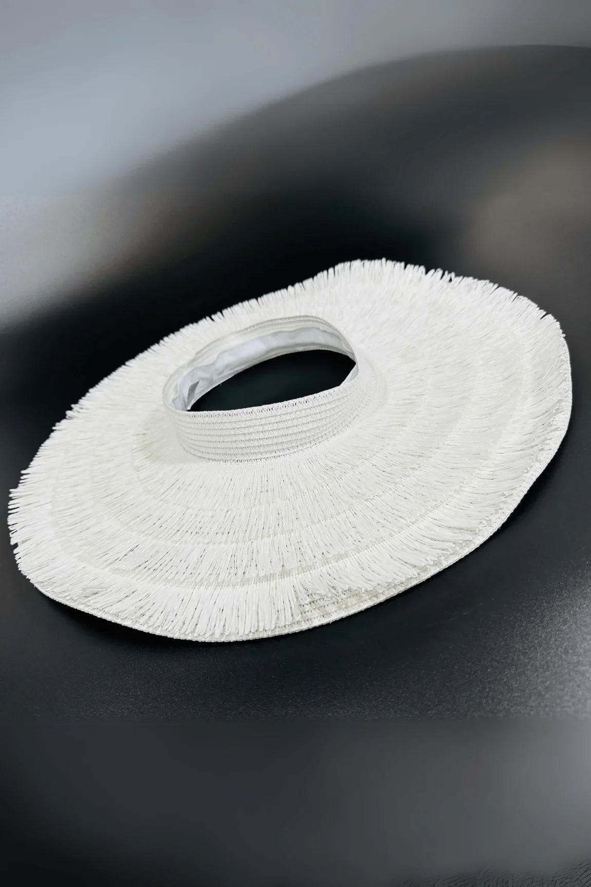 Fringe Straw Sun Hat in White – Vacation Vibes Style