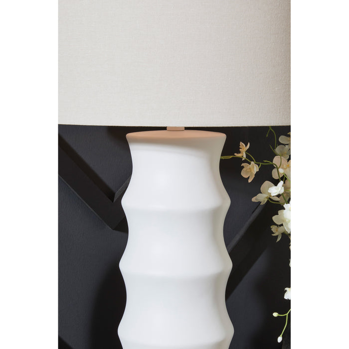 Detail view of Veraleigh White Table Lamp