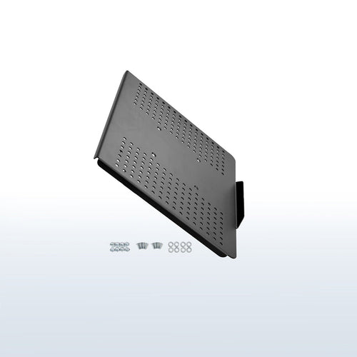 Laptop holder tray with included hardware.