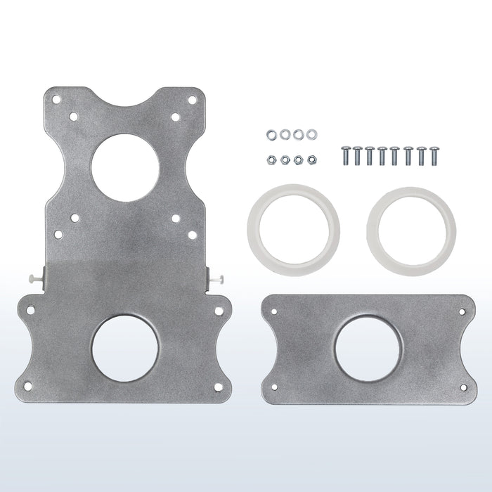 Metal Mac VESA plate adapter.