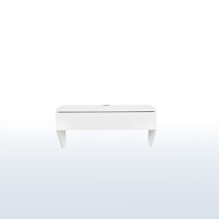 Sturdy wall mount desk with drawer.