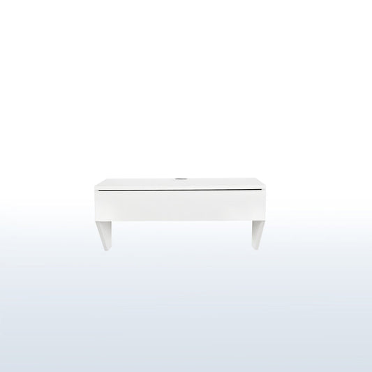 Sturdy wall mount desk with drawer.