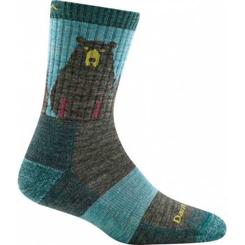 Women's Bear Town Micro Crew Lightweight with Cushion Hiking Socks (Merino Wool)