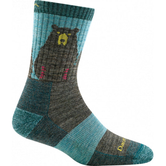 Women's Bear Town Micro Crew Lightweight with Cushion Hiking Socks (Merino Wool)